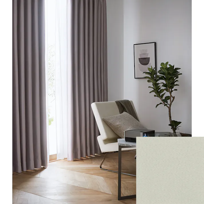 Eco de Happiness 【2級遮光/テキ温】 (ライトグレー) 100cm×160cm 幅50×2枚組 ドレープカーテン 防炎 遮光 ウォッシャブル 洗える 断熱 シンプル 無地 光沢 形態安定加工 KZE9420-100160【別送品】