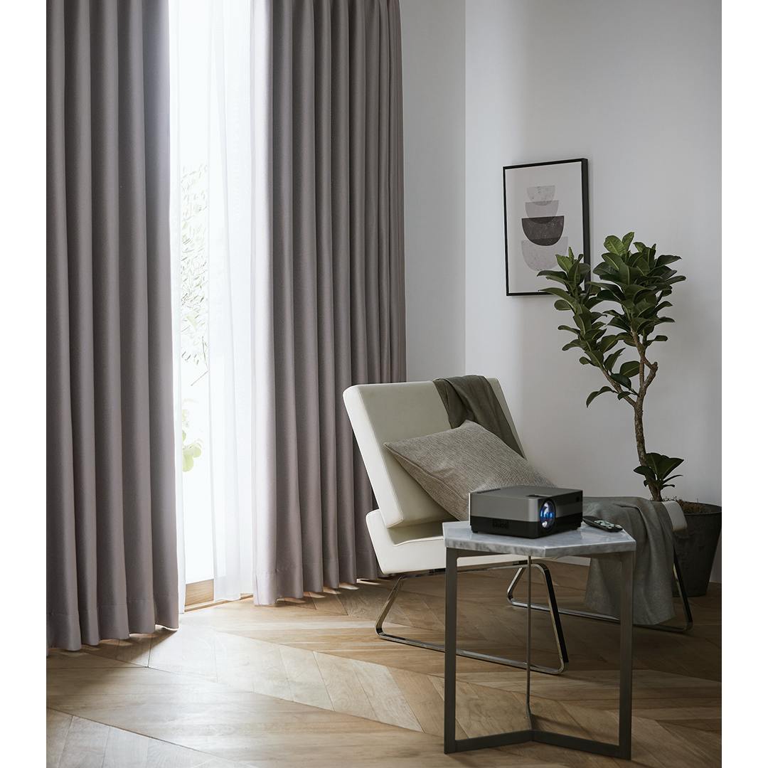 遮光　上質　高級　カーテン Eco de Happiness 【1級遮光/テキ温】 (ダークグレー) 100cm×182cm 幅