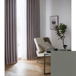 Eco de Happiness 【1級遮光/テキ温】 (ダークグレー) 300cm×102cm 幅150×2枚組 ドレープカーテン 防炎 遮光 遮光1級 ウォッシャブル 洗える 断熱 シンプル 無地 光沢 形態安定加工 KZE9422-300102【別送品】