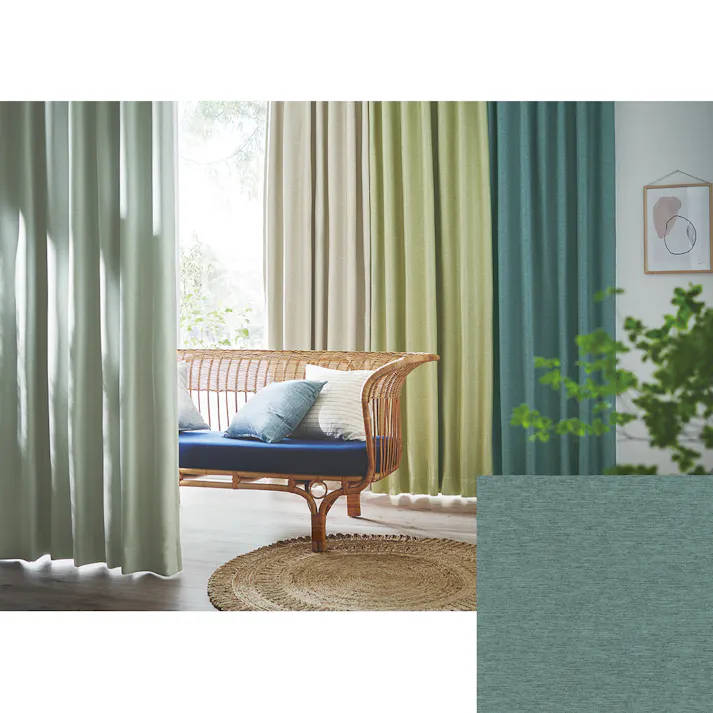 Eco de Happiness 【1級遮光】 (ネイビー) 100cm×110cm 幅50×2枚組 ドレープカーテン 防炎 遮光 遮光1級 ウォッシャブル 洗える 厚手 シンプル 無地 和室に合う 形態安定加工 KZE9451-100110【別送品】