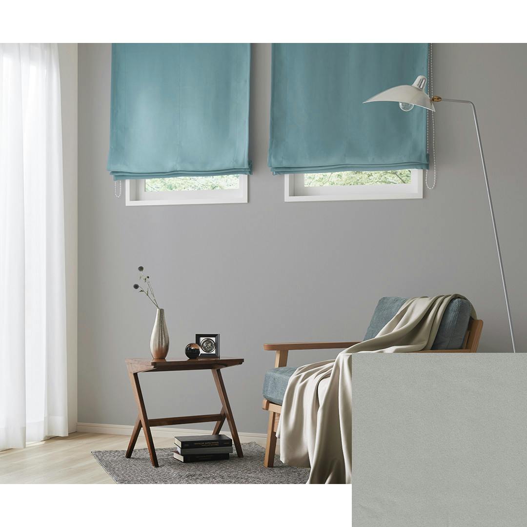 Eco de Happiness 【1級遮光】 (グレー) 100cm×80cm 幅50×2枚組 ドレープカーテン 遮光 遮光1級 ウォッシャブル 洗える シンプル 無地 光沢 形態安定加工 KZE9462-100080【別送品】