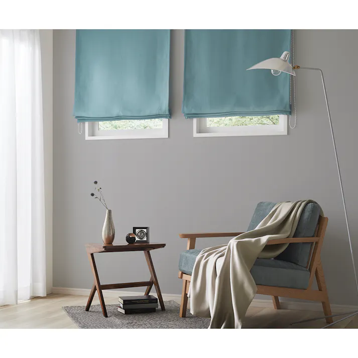 Eco de Happiness 【1級遮光】 (グレー) 100cm×140cm 幅50×2枚組 ドレープカーテン 遮光 遮光1級 ウォッシャブル 洗える シンプル 無地 光沢 形態安定加工 KZE9462-100140【別送品】