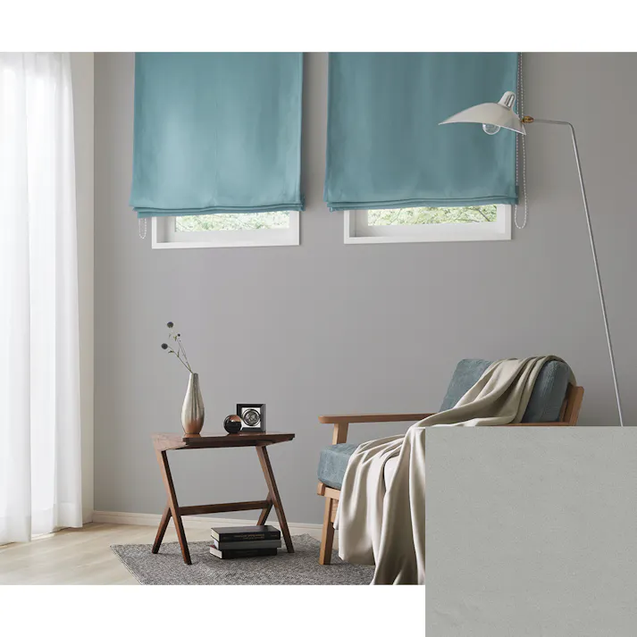 Eco de Happiness 【1級遮光】 (グレー) 200cm×186cm 幅100×2枚組 ドレープカーテン 遮光 遮光1級 ウォッシャブル 洗える シンプル 無地 光沢 形態安定加工 KZE9462-200186【別送品】