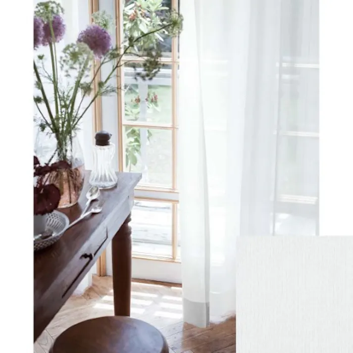 Eco de Happiness 【花粉キャッチ】レースカーテン KZE9475(ナチュラル) 100cm×236cm 幅50×2枚組 防炎 ウォッシャブル 洗える UVカット 遮像 外から見えない 採光 遮熱 保温 シンプル 無地 形態安定加工 KZE9475-100236【別送品】