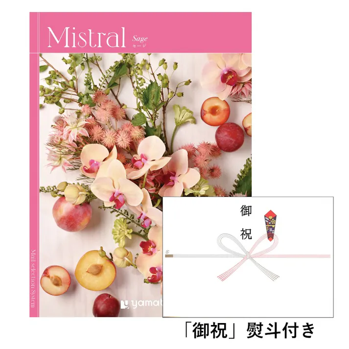 ギフトカタログ ミストラル セージ 「御祝」熨斗付き 結婚 出産 入学・入園 新築 快気 贈答 2503106-2 【別送品】