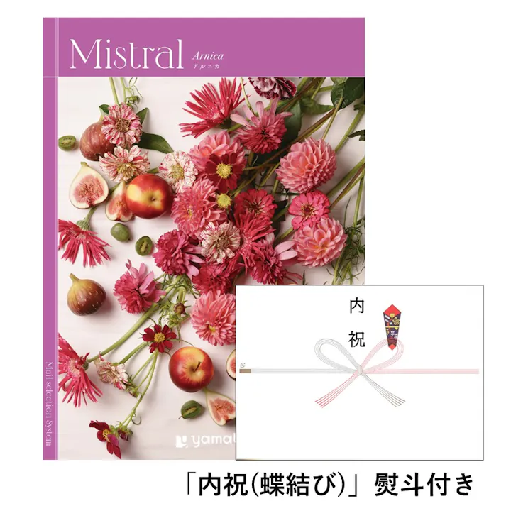 ギフトカタログ ミストラル アルニカ「内祝(蝶結び)」熨斗付き 出産 入学・入園 新築 2503108-3 【別送品】