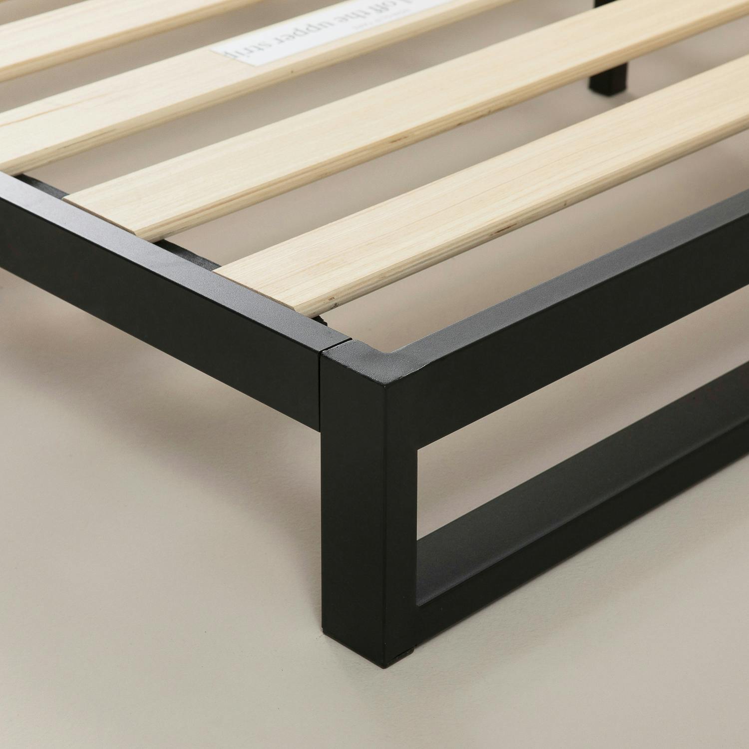 Heavy Duty スチールベッドフレーム 18cm ブラック 新品 Heavy Duty スチールベッドフレーム 18cm ブラック ホワイト