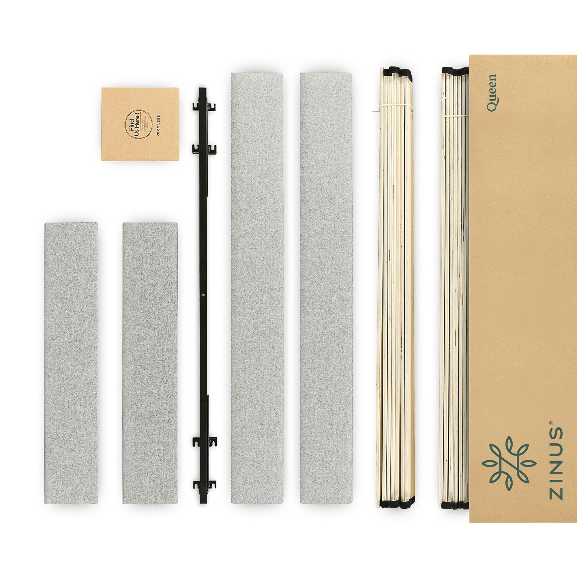 ZINUS(ジヌス) すのこ ベット フレーム セミダブル 高さ34cm ライト