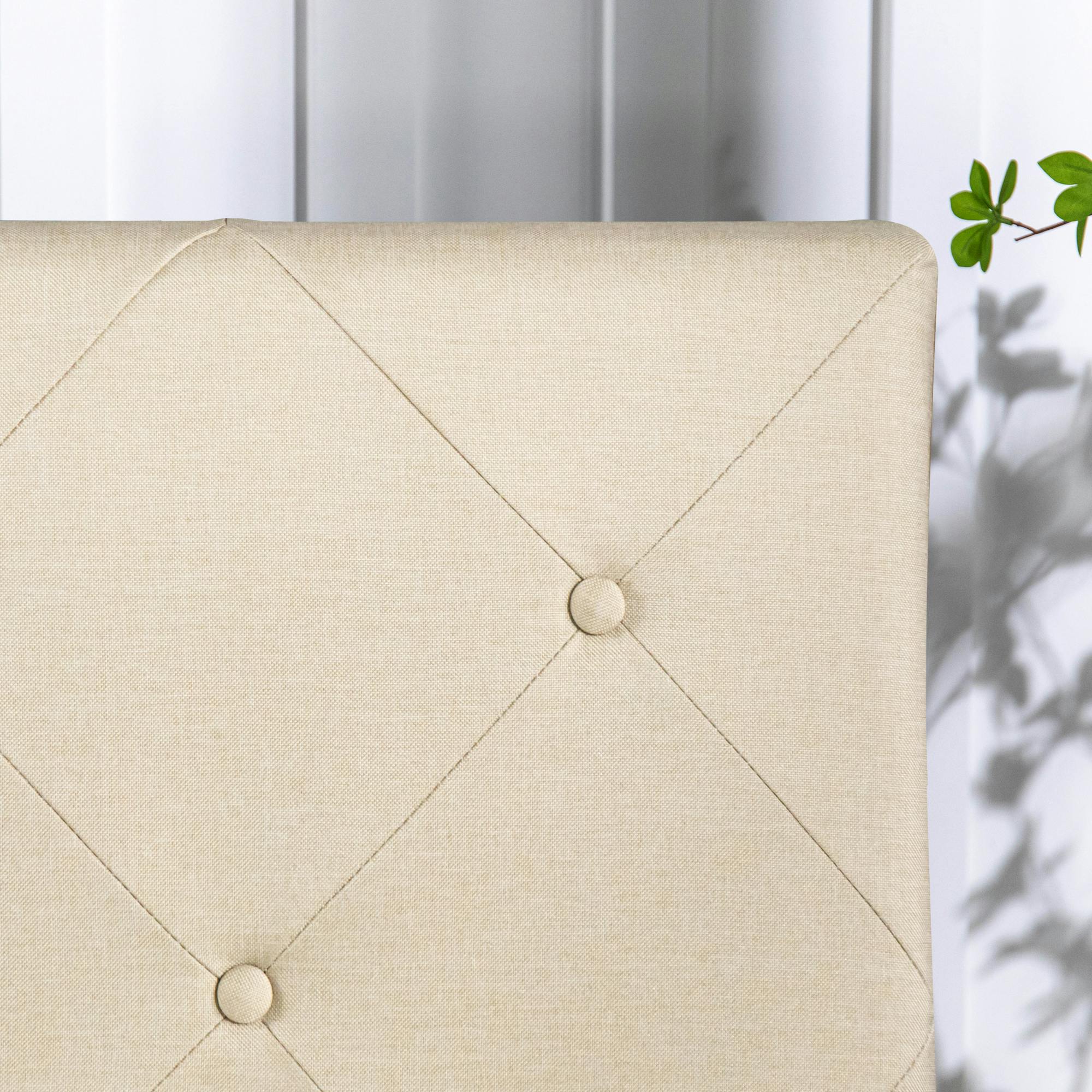 ZINUS(ジヌス) Shalini 布張りベッドフレーム ヘッドボード付 36cm