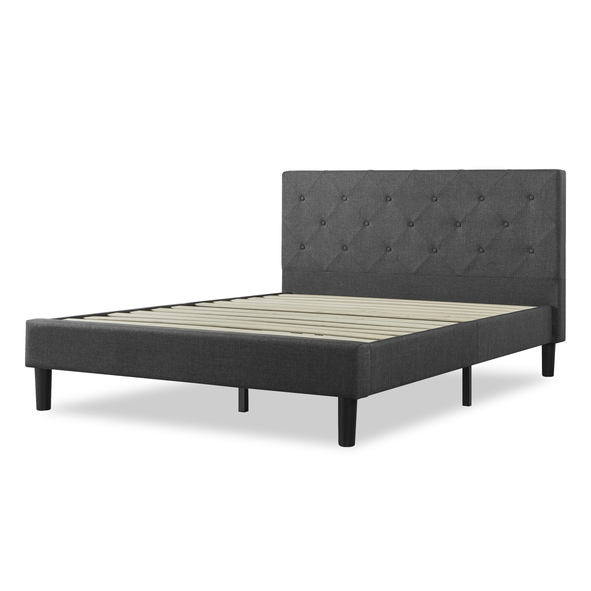 ZINUS(ジヌス) Shalini 布張りベッドフレーム ヘッドボード付 36cm