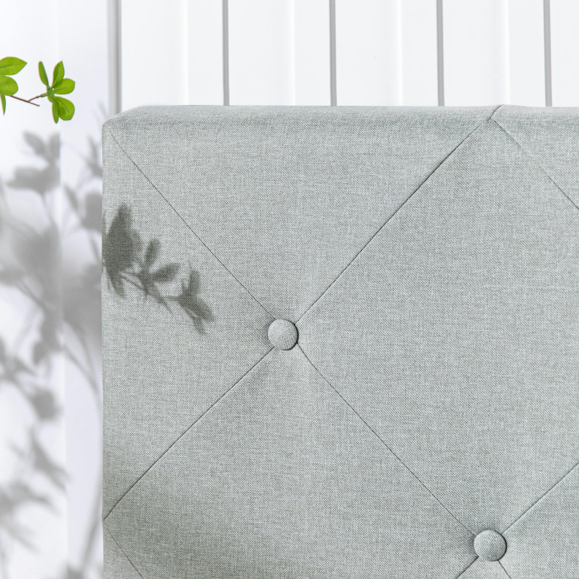 ZINUS(ジヌス) Shalini 布張りベッドフレーム ヘッドボード付 ライト