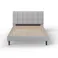ZINUS(ジヌス) Lottie 布張りベッドフレーム ショートヘッドボード付 ライトグレー ダブル 寝具 ベッドフレーム ファブリックベッド ヘッドボード 4573556106008 ZJ-FSPBO-D-LG【別送品】