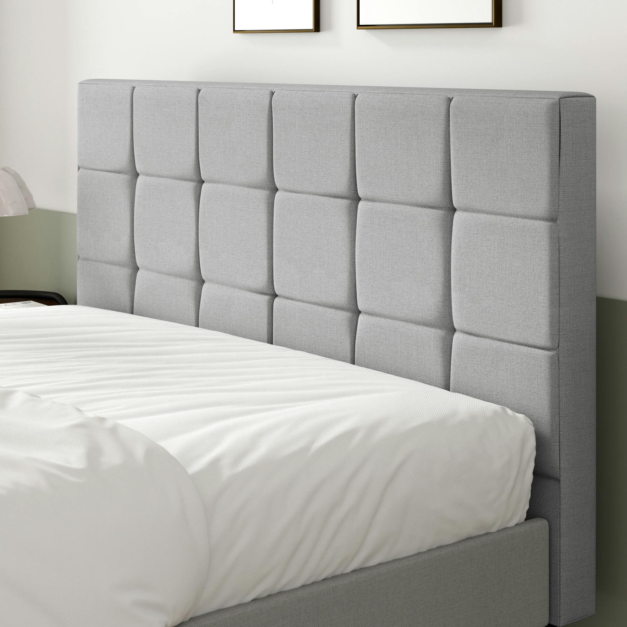 ZINUS Lottie ファブリックベッドフレーム クイーン ライトグレー Amazon.co.jp: ZINUS Lottie ファブリックベッドフレーム 組立