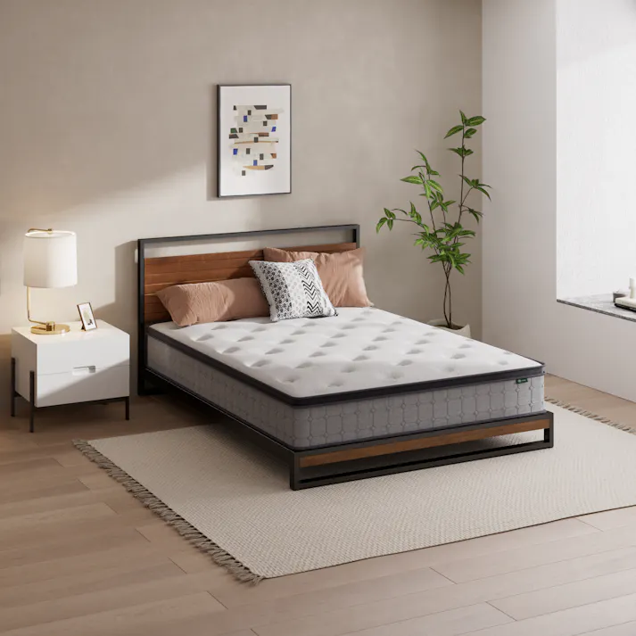 ZINUS(ジヌス) Prime Support ハイブリッドマットレス(25cm/セミダブル) 寝具 マットレス ポケットコイル 高密度フォーム ややかため 4573556105315 ZJ-MSSBA1-10SD【別送品】