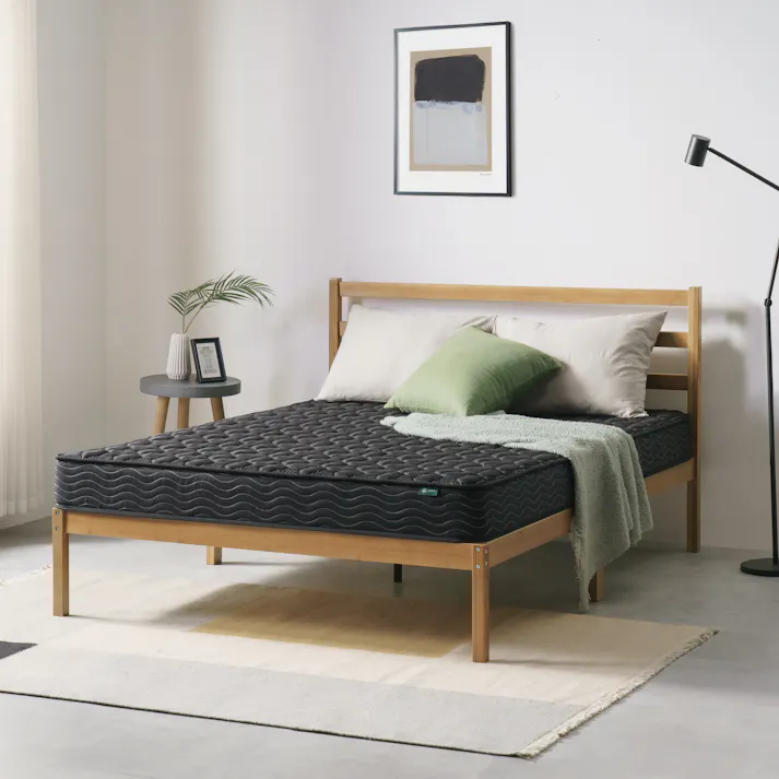 ZINUS(ジヌス) Regular ポケットコイルマットレス 抗菌加工(15cm/セミダブル/ブラック) 寝具 マットレス ポケットコイル 2層構造 4573556106503 ZJ-REGULAR-6SD-BK【別送品】