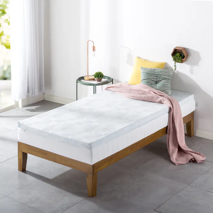 ZINUS(ジヌス) マットレス トッパー 厚さ5cm セミダブル Convoluted Swirl 寝具 マットレストッパー 立体凸凹構造 4573556105032 ZJ-SWFT-2SD【別送品】