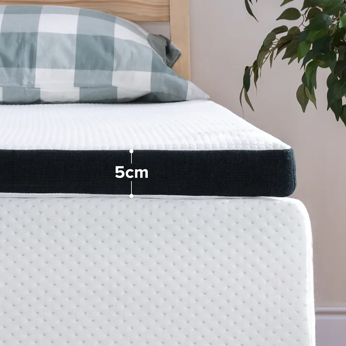 ZINUS(ジヌス) 低反発 GreenTea マットレストッパー (5cm/ショートセミシングル) 寝具 マットレストッパー キャリーストラップ付 4573556105087 ZJ-TPMG-02SSS【別送品】