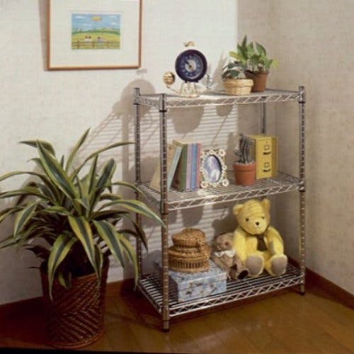 スチールラック・メタルラック karin スチールラック 幅120cm メタルラック 4段 MR-1215DJK シルバー