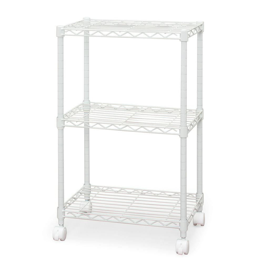 スチールラック　3段　メタルラック　ホワイト スチールラック 3段 スチール メタルラック スチールシェルフ