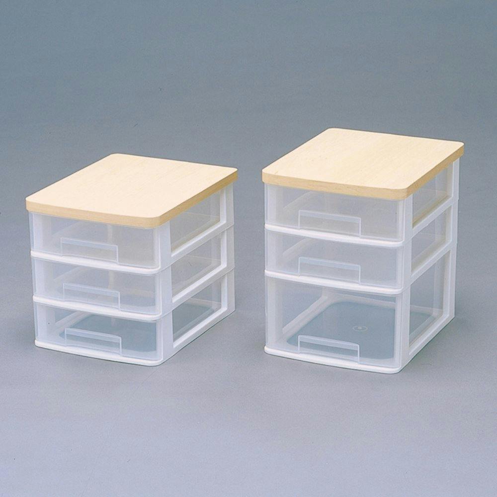 アイリスオーヤマ ウッドトップテーブルチェスト ET-W430 ホワイト リビング 衣類 収納 クローゼット 押入れ フタ付・小物PC収納 4905009383 押入れ・クローゼットワゴン・チェスト