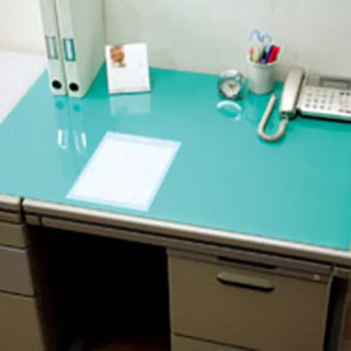 アイリスオーヤマ デスクマット DMT-9060PN クリア/グリーン 傷防止 キズ防止 机 オフィス用品 4905009566259【別送品】