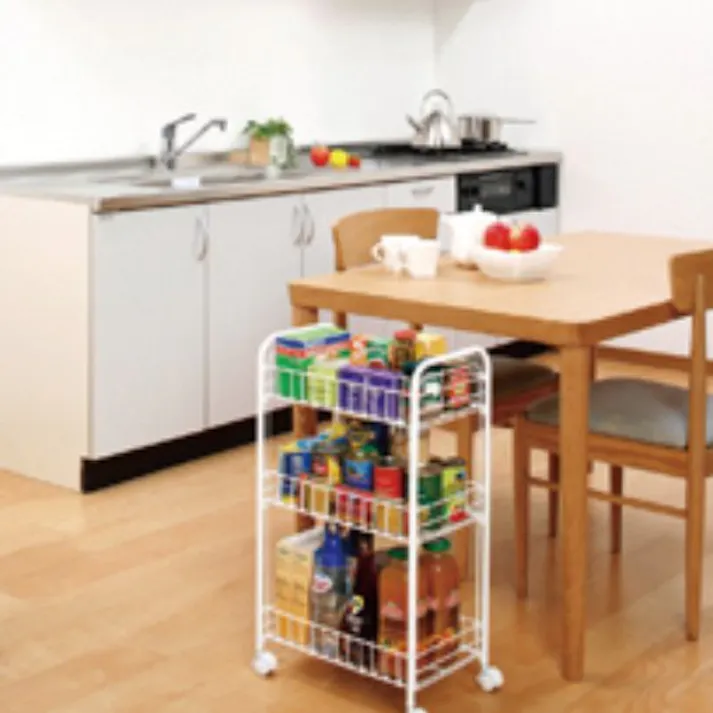 アイリスオーヤマ メッシュカート DMC-3 ホワイト 収納 インテリア ゴミ箱 運搬 4905009727056【別送品】