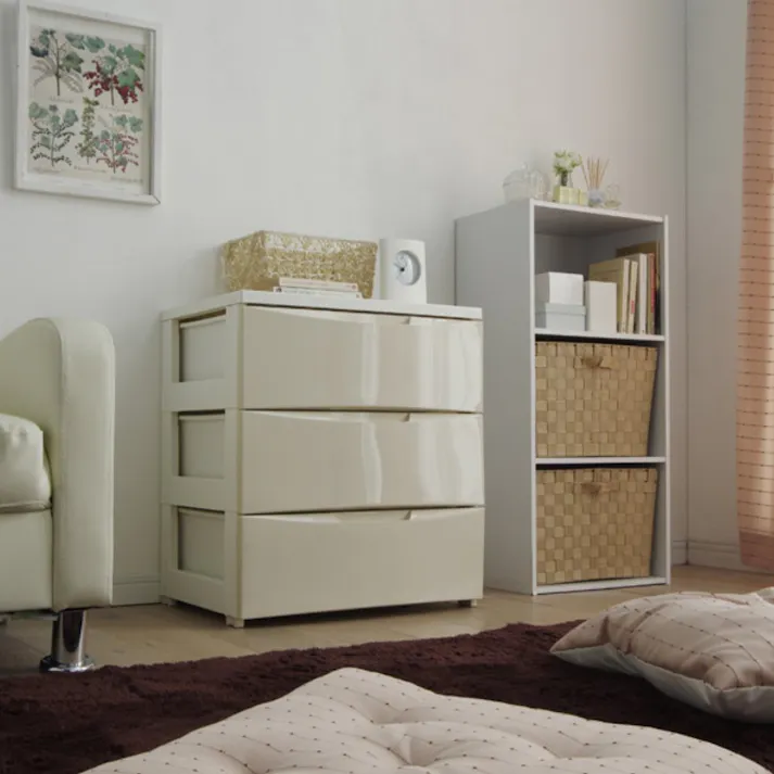 アイリスオーヤマ ワイドチェスト COD-553 ホワイト/アイボリー リビング 衣類 収納 クローゼット 押入れ ワイド多段式収納 4905009964086【別送品】