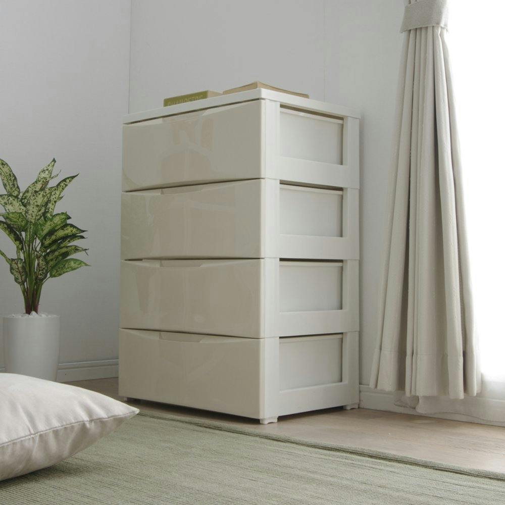 アイリスオーヤマ ワイドチェスト COD-554 ホワイト/アイボリー