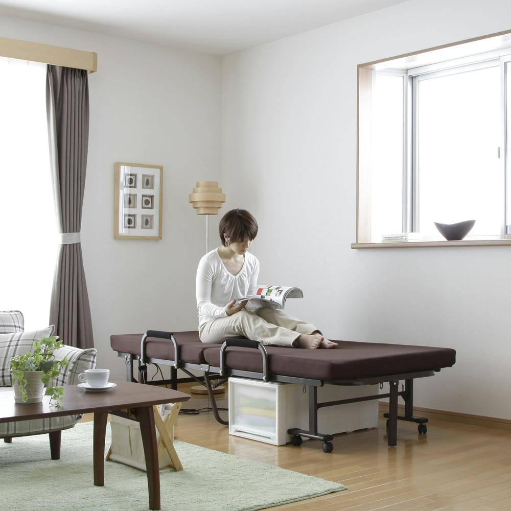 アイリスオーヤマ 折りたたみ電動リクライニングベッド OTB-KDH