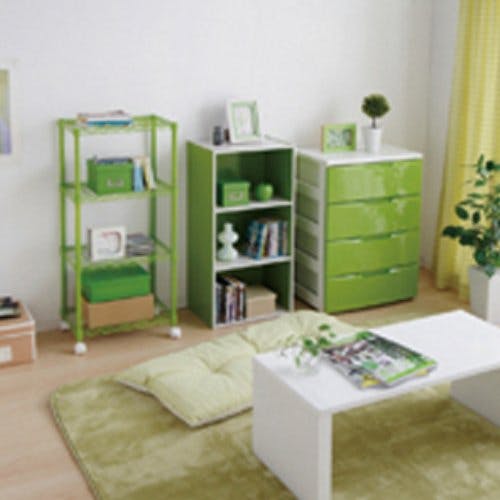 アイリスオーヤマ CBボックス CX-3 グリーン/オフホワイト 収納 整理