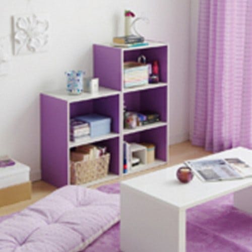 アイリスオーヤマ CBボックス CX-3 パープル/オフホワイト 収納 整理