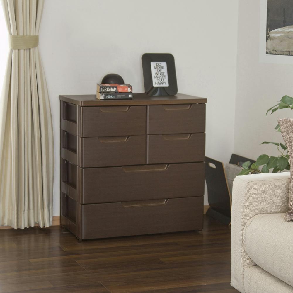 アイリスオーヤマ MUチェスト MU-7224 木目ブラウン リビング 衣類