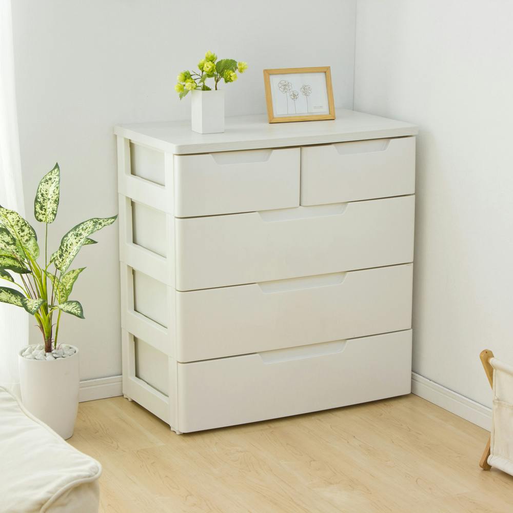 アイリスオーヤマ MUチェスト MU-7232 ホワイト/ホワイト リビング