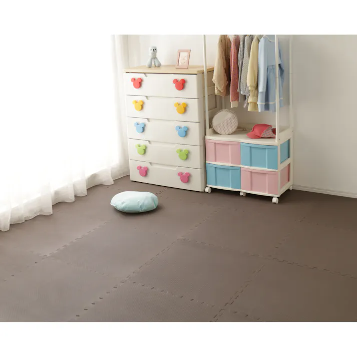 アイリスオーヤマ ジョイントマット JTMR-68 ブラウン/ベージュ マット ラグ 敷物 4967576192088【別送品】