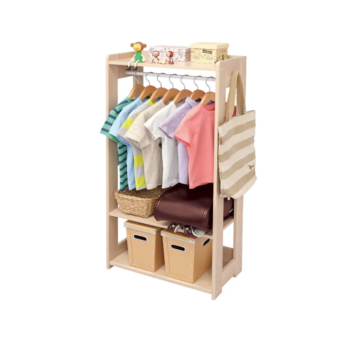 アイリスオーヤマ 木製ワードローブ KWR-1260 ナチュラル 収納 インテリア キッズ家具 4967576220736【別送品】