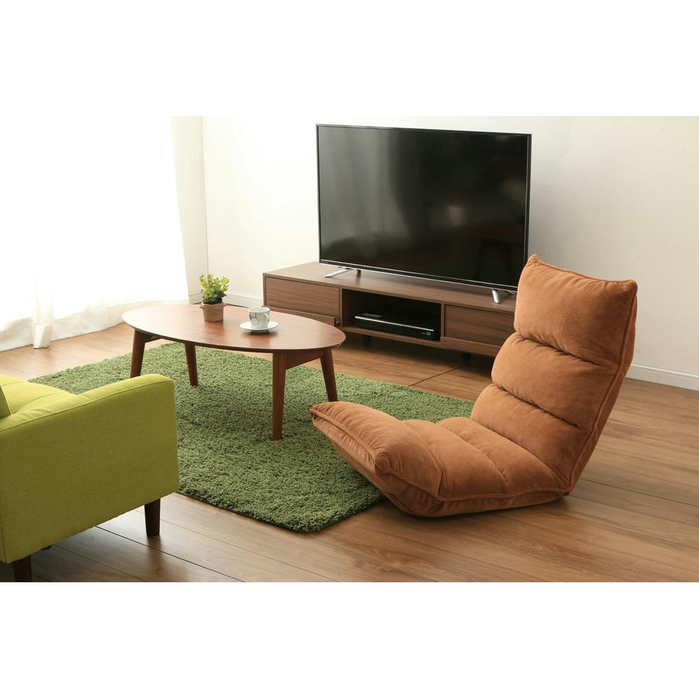 アイリスオーヤマ フロアチェア 低反発 ZCR-2 ブラウン チェア