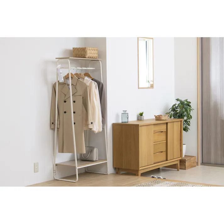 アイリスオーヤマ スタイルハンガー2WAYタイプ プレミアム ボード2枚付き PI-B2 ホワイト 収納 整理整頓 パイプハンガー ハンガーラック 4967576292580【別送品】