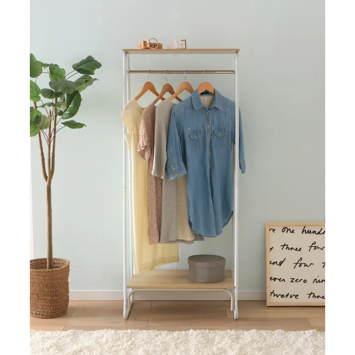 アイリスオーヤマ スタイルハンガー2WAYタイプ プレミアム ボード2枚付き PI-B2 ホワイト 収納 整理整頓 パイプハンガー ハンガーラック 4967576292580【別送品】