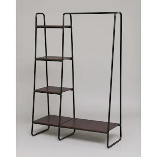 アイリスオーヤマ スタイルハンガー2WAYタイプ プレミアム ボード1枚+ラック付き PI-B3 ブラック 収納 整理整頓 パイプハンガー ハンガーラック 4967576292597【別送品】