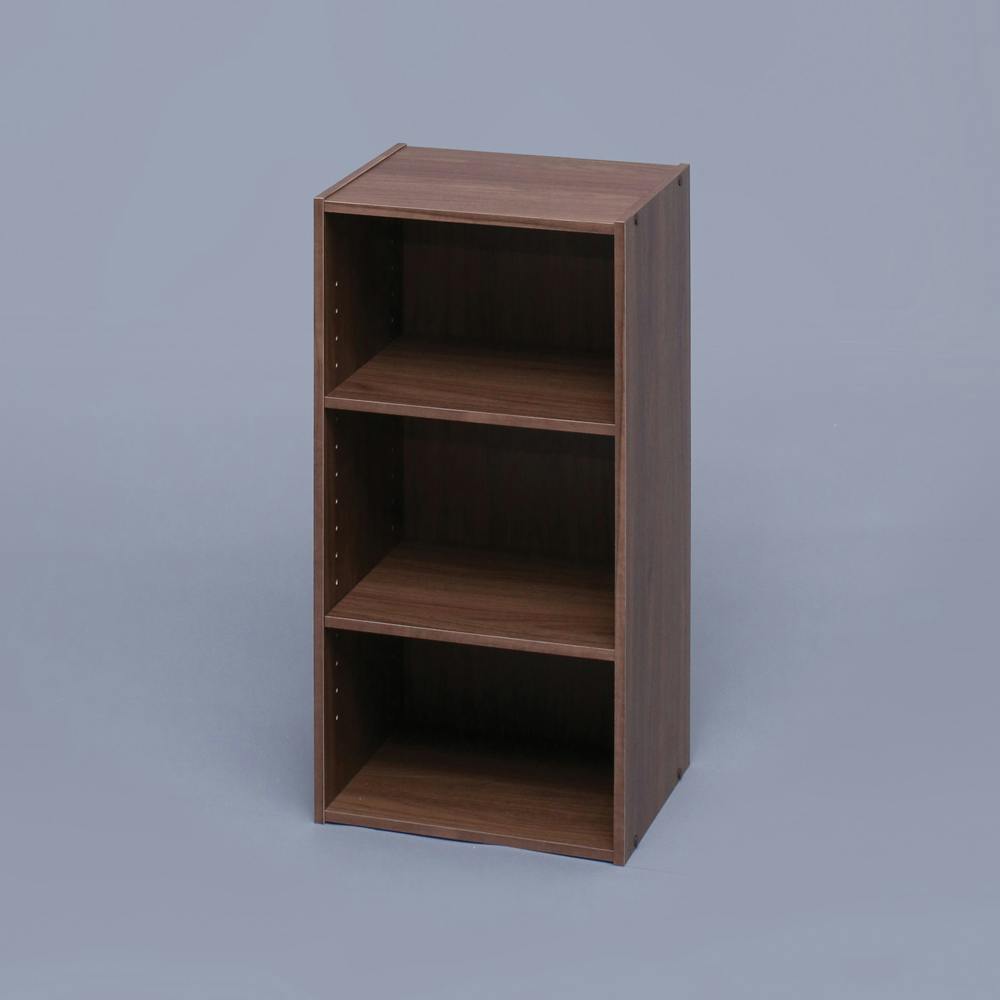 アイリスオーヤマ モジュールボックス可動棚 MDB-3K ウォールナット 収納 整理整頓 多目的棚 4967576340816【別送品】