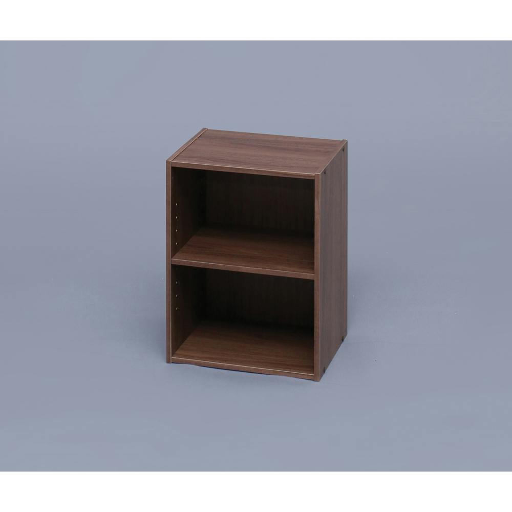 アイリスオーヤマ モジュールボックス可動棚 MDB-2K ウォールナット 収納 整理整頓 多目的棚 4967576340878【別送品】