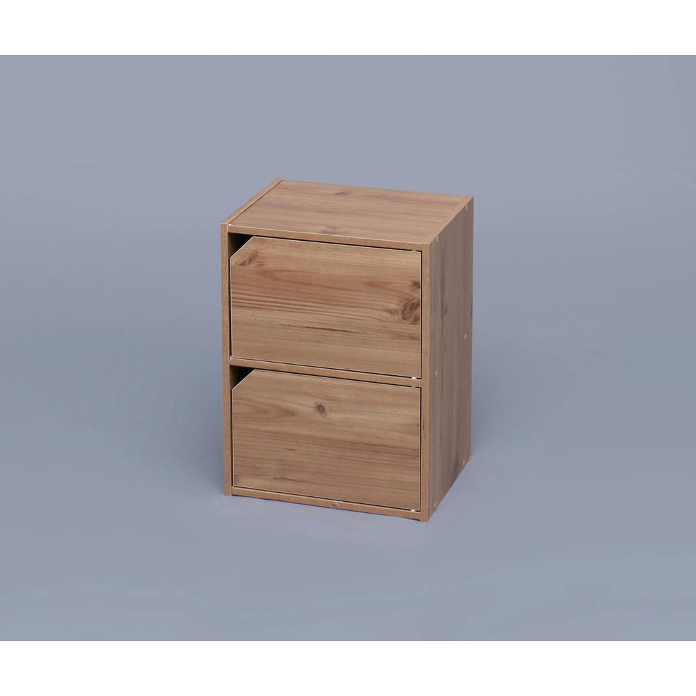 アイリスオーヤマ モジュールボックス扉付 MDB-2D ナチュラル 収納 整理整頓 多目的棚 4967576340922【別送品】