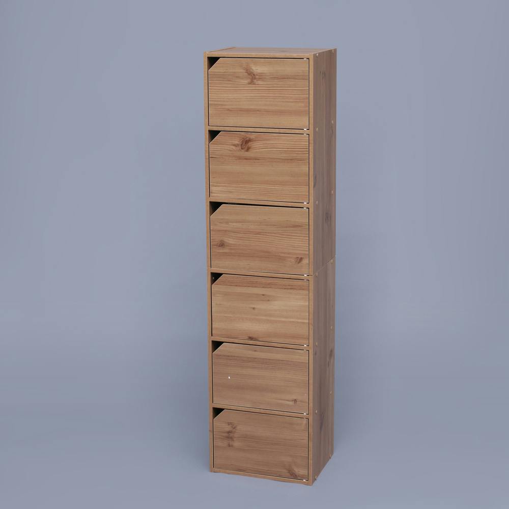 アイリスオーヤマ モジュールボックス扉付 MDB-6D ナチュラル 収納 整理整頓 多目的棚 4967576340984【別送品】