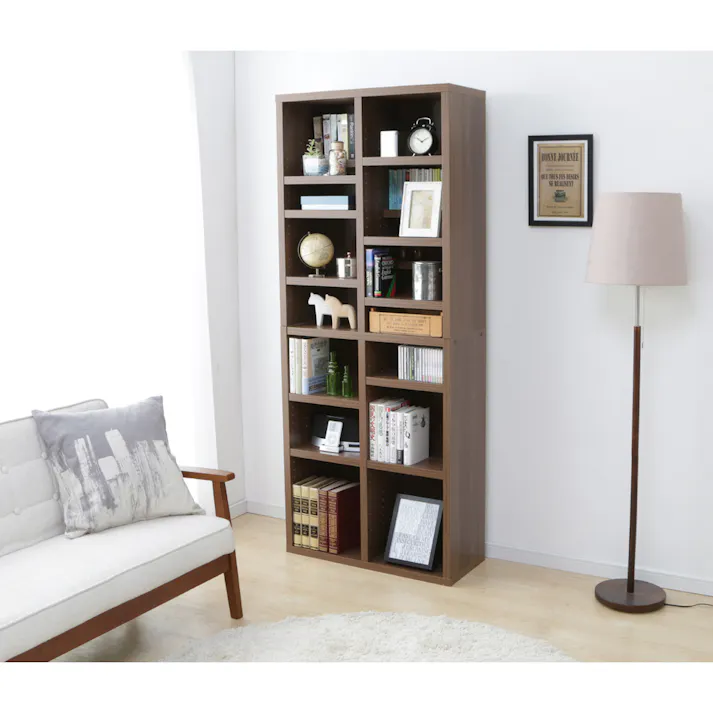 アイリスオーヤマ ブックシェルフ1875 BKSW-1875 ウォールナット 収納 整理整頓 多目的棚 4967576341097【別送品】