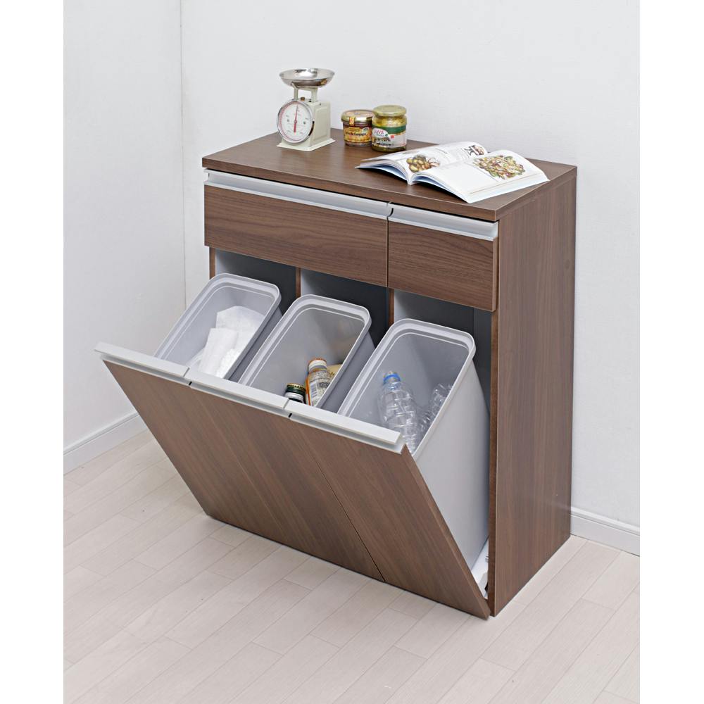 アイリスオーヤマ ペールカウンター PKT-8670 ウォールナット キッチン