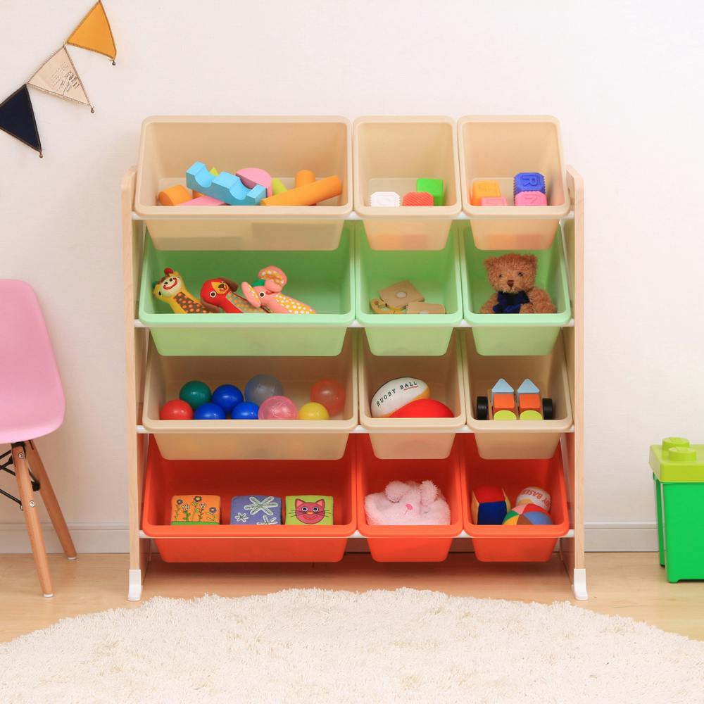 アイリスオーヤマ キッズトイハウスラック KTHR-412 キャロット 収納