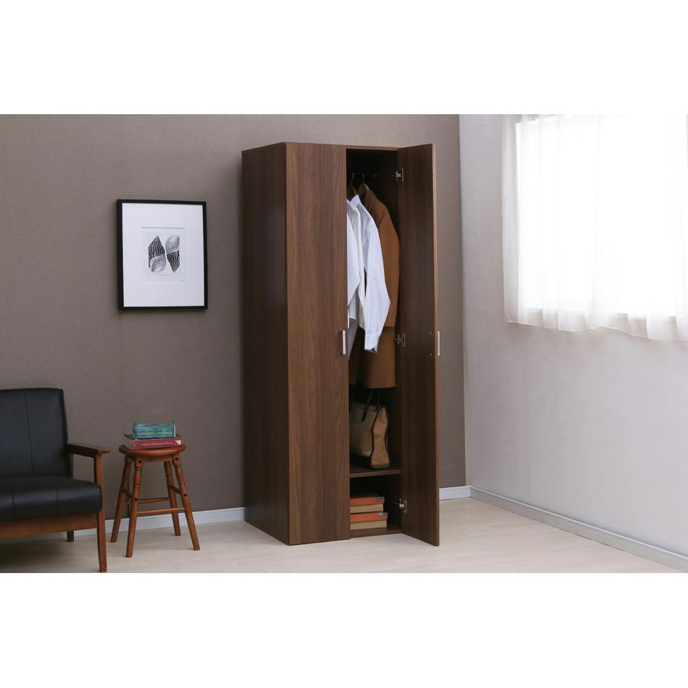 アイリスオーヤマ ワードローブ WDR-1860 ウォールナット 収納 整理