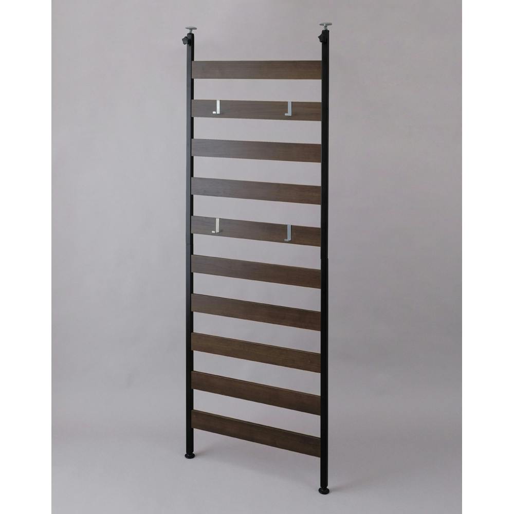 アイリスオーヤマ ウッドウォールラック WLR-66 ブラック 収納 整理