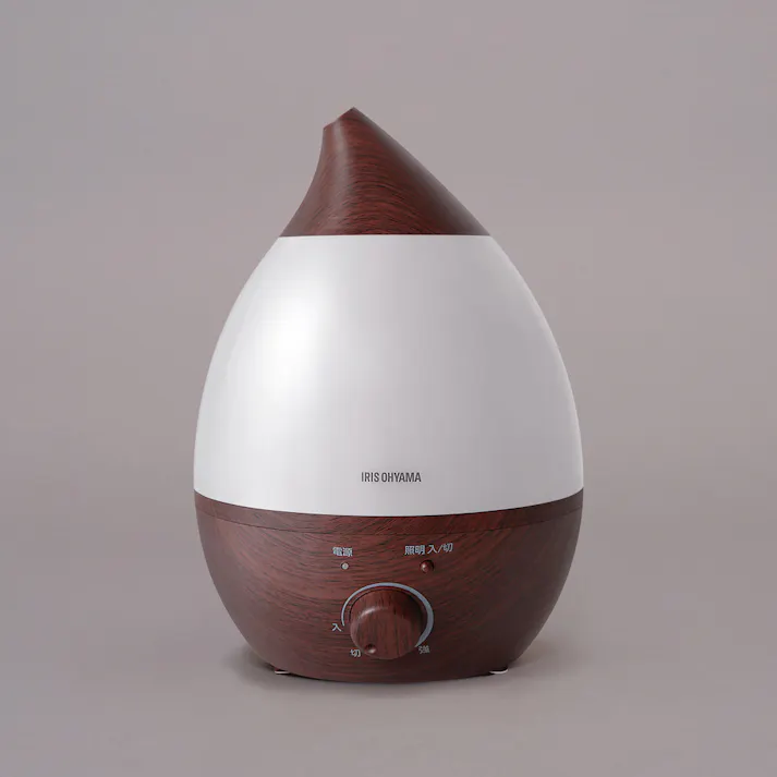 アイリスオーヤマ 超音波式加湿器 しずく型 UHM-280SM-DT ダークブラウン 喉 声 乾燥 加湿器 4967576388443【別送品】