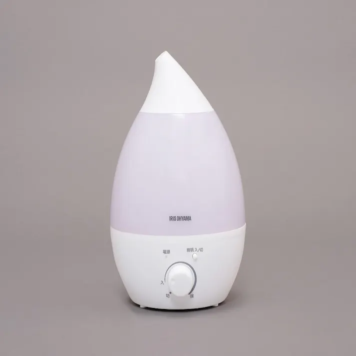 アイリスオーヤマ 超音波式加湿器 しずく型 UHM-280S-W ホワイト 喉 声 乾燥 加湿器 4967576388467【別送品】
